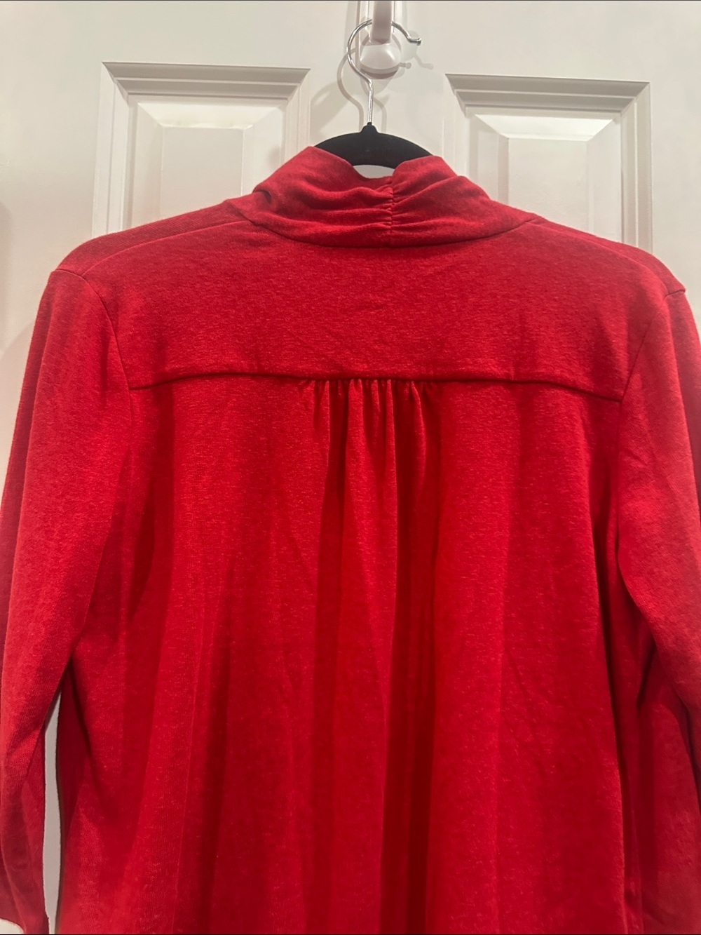 NWOT Talbots Red Open-Front Shawl-Collar Cardigan size SP - Picture 6 of 8
